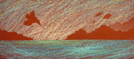 Autumn burns by the Blue Mountains, Ontario, Canada. October 2013.