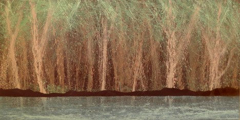 "GreatLakeShore", acrylic on canvas, 4 x 2 ft. July 2016