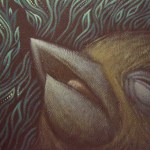 “Hungry” acrylic on wood, 12″ by&nbsp;12″