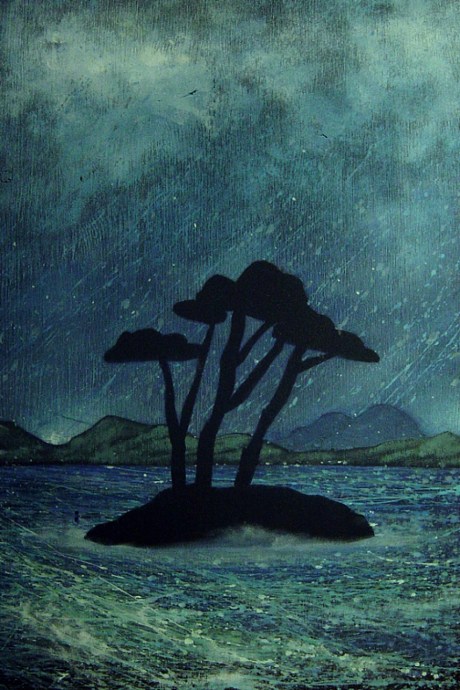 Solitude in the storms of the Great Lakes.