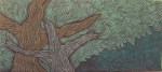 “Oliphorest Treebird Spring” acrylic on wood, 36″ x&nbsp;16″