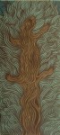 “Oliphorest Tree Squirrel”, acrylic on wood, 16″ x&nbsp;36″
