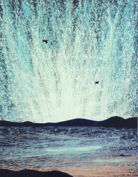 "Two Bird Bay", acrylic on canvas, 22"x28"