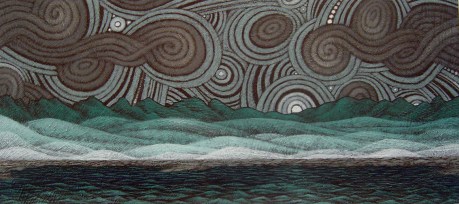 The wild winds that wind around the Blue Mountains in winter. Jan.2013. Collingwood, Ontario, Canada.