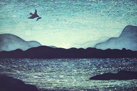 A cold catch on Georgian Bay, Ontario, Canada. October 2013.